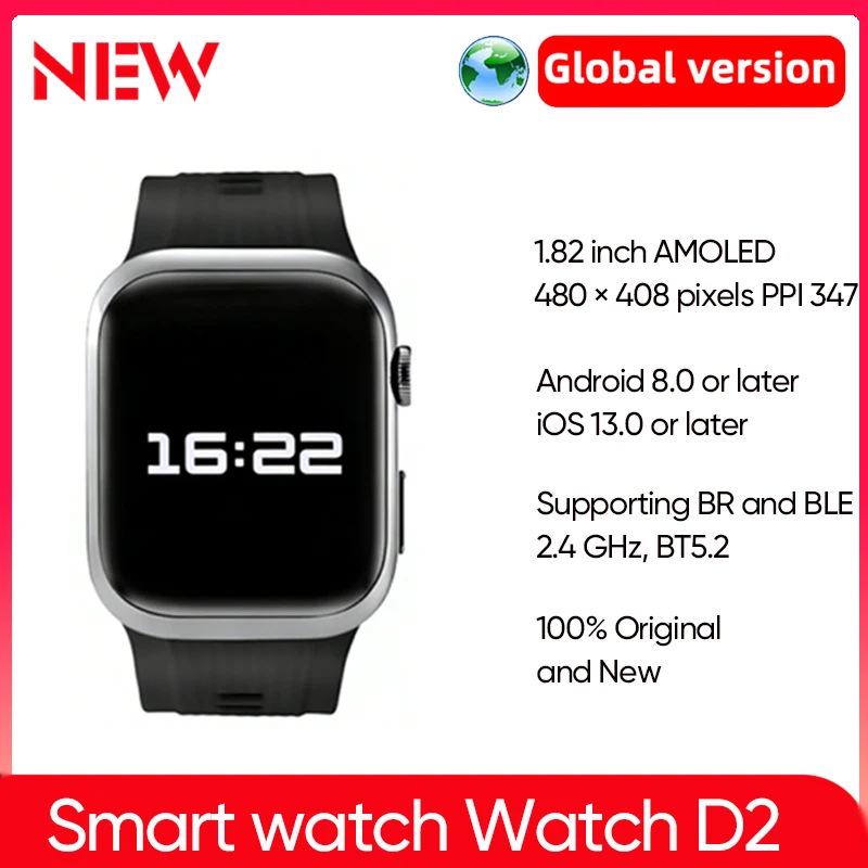 Huawei Watch D2 1.82 Inch AMOLED Blood Pressure Monitoring Multi Watch Faces IP68 Wireless charging Android & iOS Global Version
