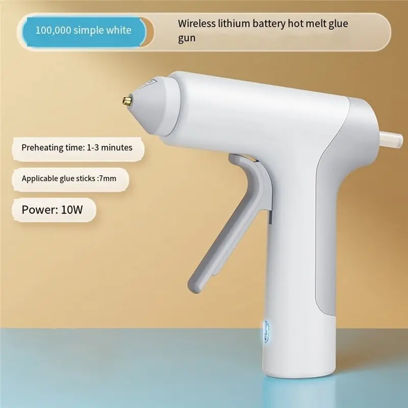 ABAE-USB Type-C 10W Wireless Hot Glue Gun Auto Shutoff 20 Glue Sticks 7Mm For School Crafts Repairs DIY A