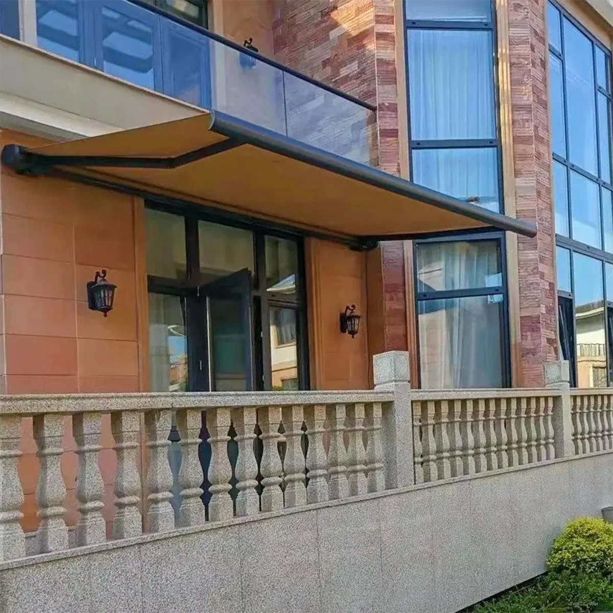 Flexible Durable Sunshade Rain Wind Aluminum Protect Full Retractable Cassette Awning for Outdoor Window