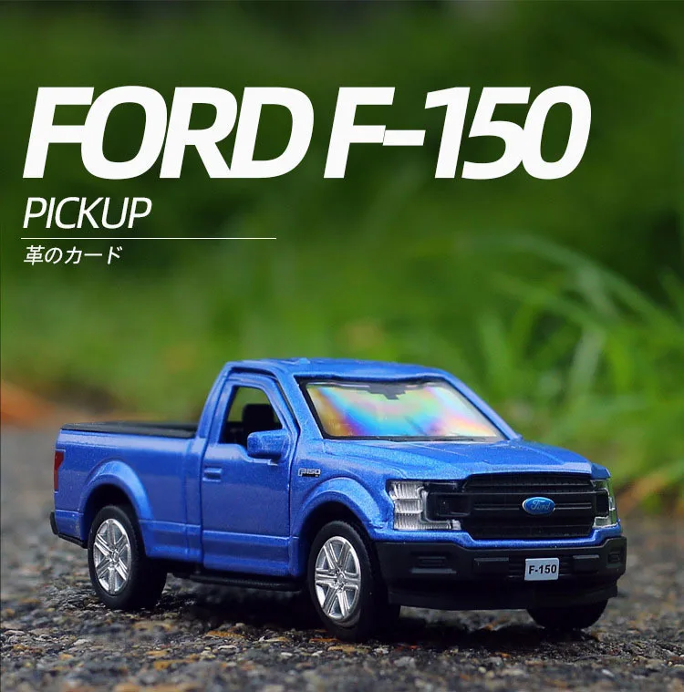 1/36 Ford F150 Car Model Toy Alloy Diecast Raptor Pickup Vehicle Truck Model With Pull Back Metal Toy Car For Kids Children Gift