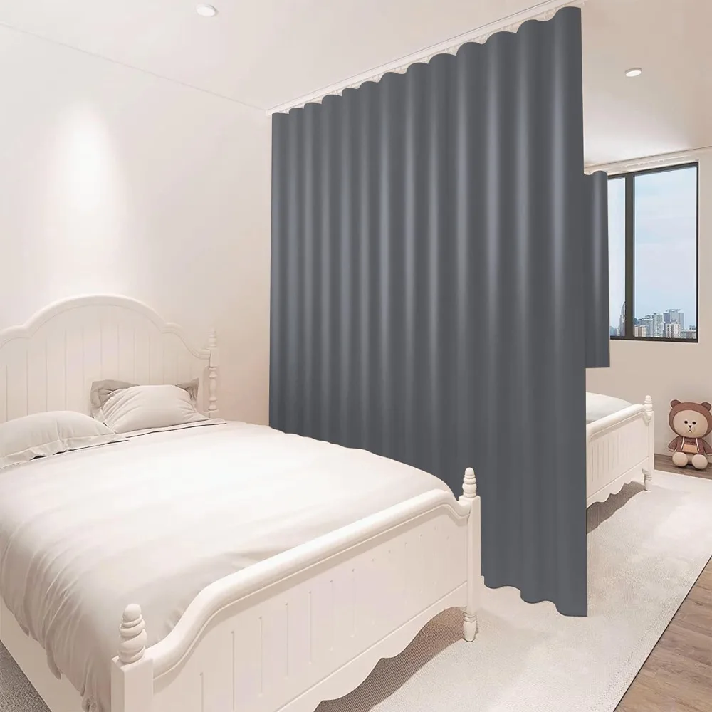 

Room Divider Curtains Total Blackout Privacy Curtain Panel Room Thermal Insulated Noise Reduction Curtain for Bedroom Window