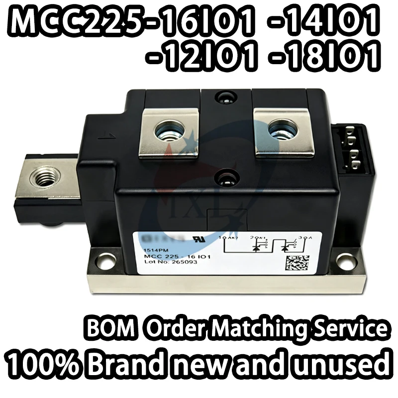 Original Factory Stock! MCC225-16IO1-12IO1-14IO1-18IO1 Dual Co-Directional Thyristor (SCR) Power Module IGBT Module