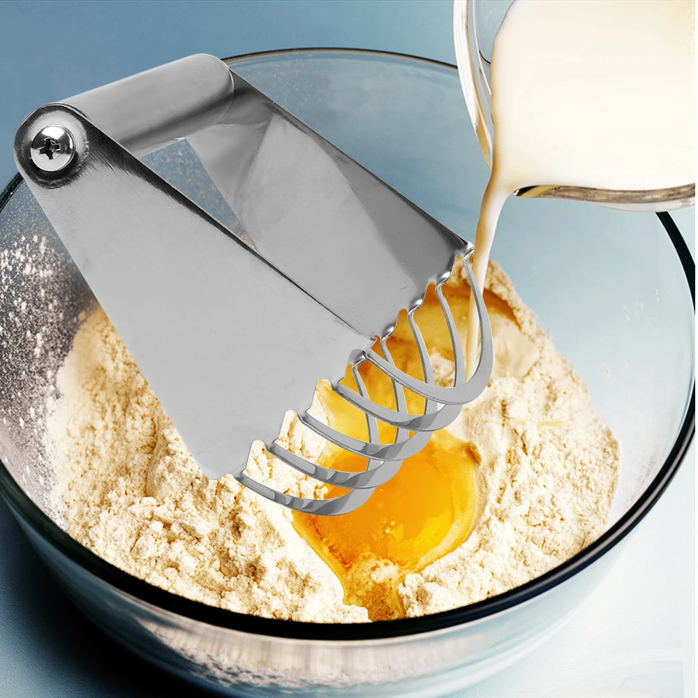 Kitchen Accessories Flour Mixer Baking Pastry Blades Stainless Steel Butter Lard Cutter Manual Dough Blender Baking Tools