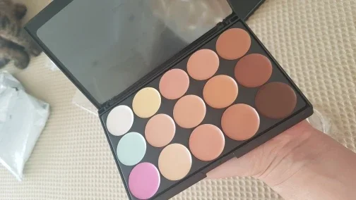 15 colori Concealer Contouring Makeup Kit Palette di correttori professionali a base di crema Make up Set Pro Palette brush spugna Puff