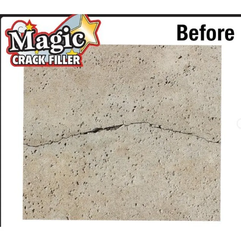 Concrete Magic Crack Filler 2 lb. Bottle - Ultimate Solution for Concrete and Masonry Cracks - Easy Application!!