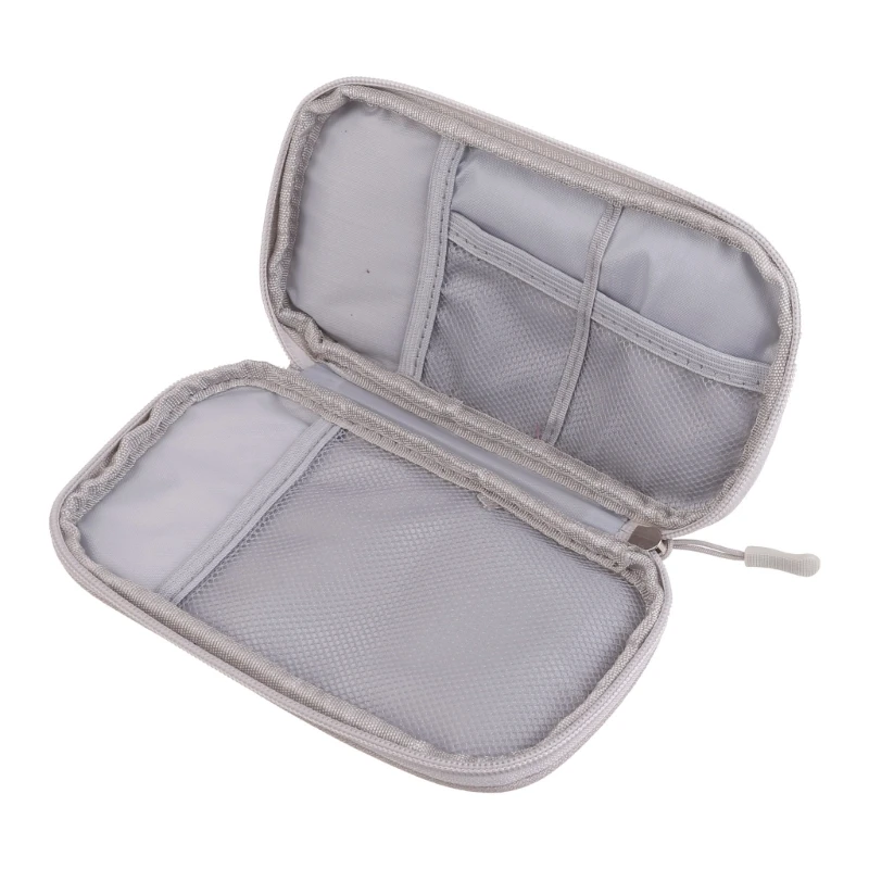 Mini Polyester Carrying Storage Bag for Power Earphone SSD USB Cable Simple Stylish Strong Anti Scratches