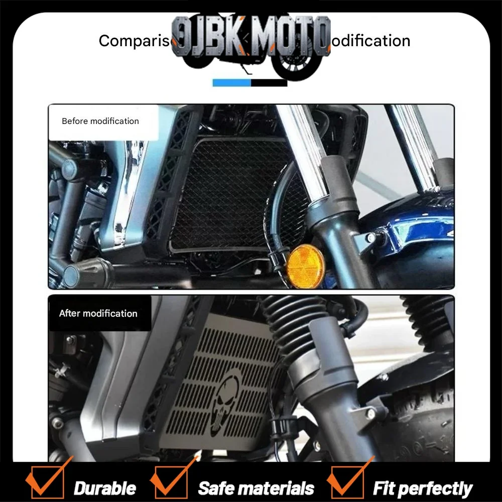 

For Haojue TR300 customized water tank protection net engine protection side cover aluminum alloy Wolverine decorative cover