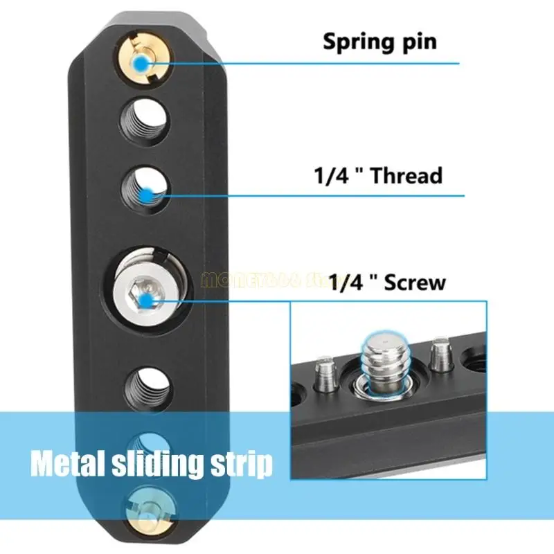 F62C High Strength Camera Safety with 1/4in Screw For DSLR Camera Cage Mount Accessories Photography Studio Equipment