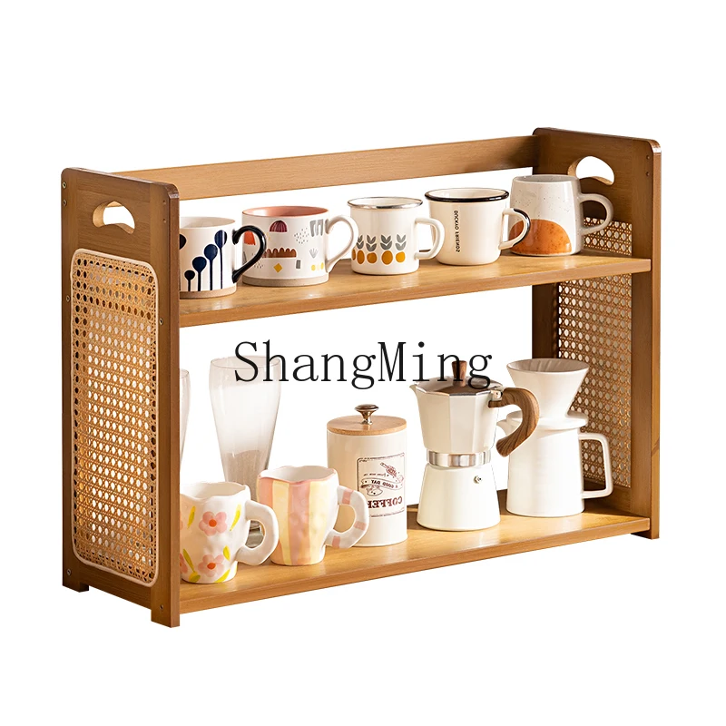 

ZYYdesktop cup storage rack office table finishing dining table countertop water cup small placement shelf multi-layer