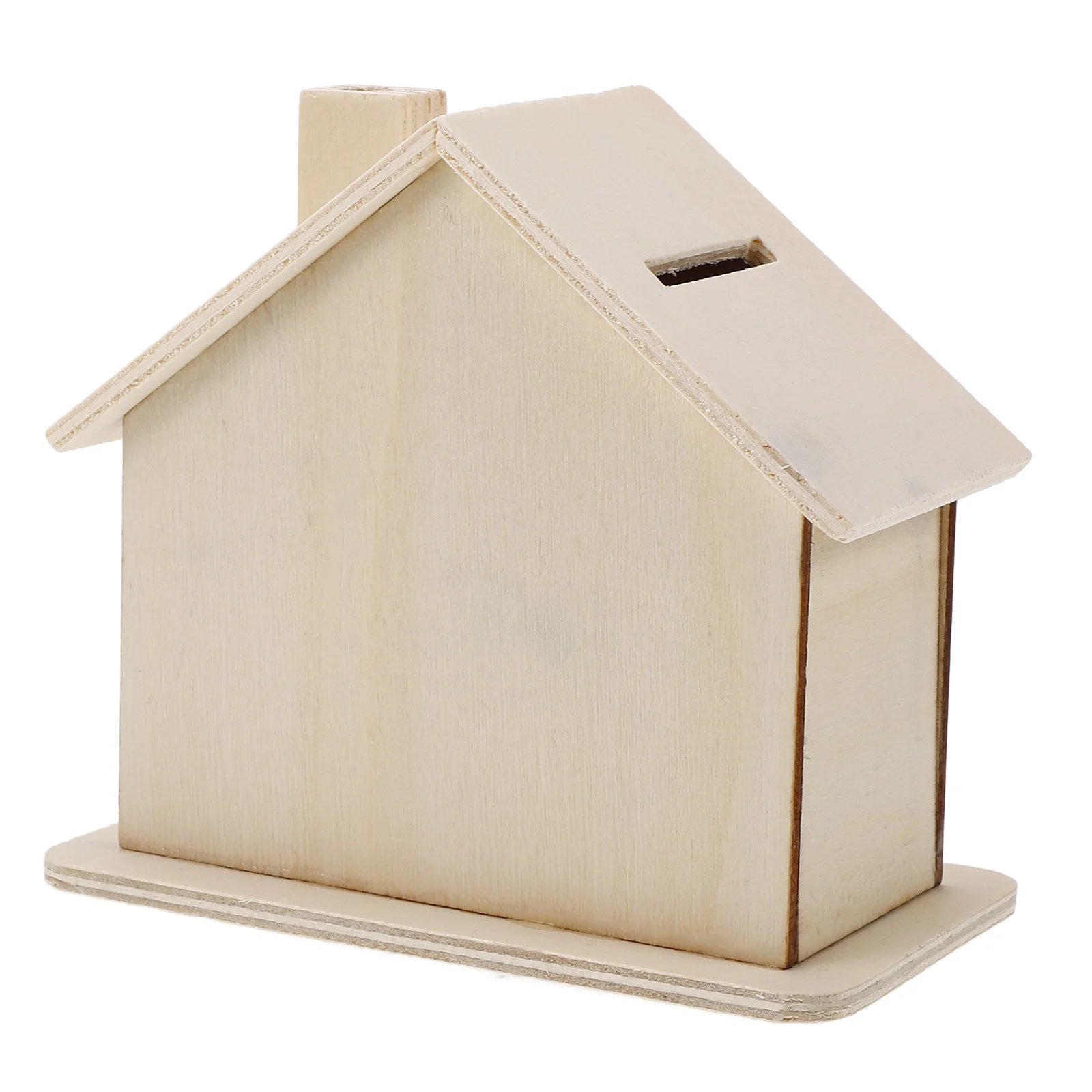5 szt. Drewniane skarbonki DIY w kształcie domków, niepomalowane, dla dzieci, kreatywne projekty edukacyjne do oszczędzania, rękodzieło, skarbonki świnki.