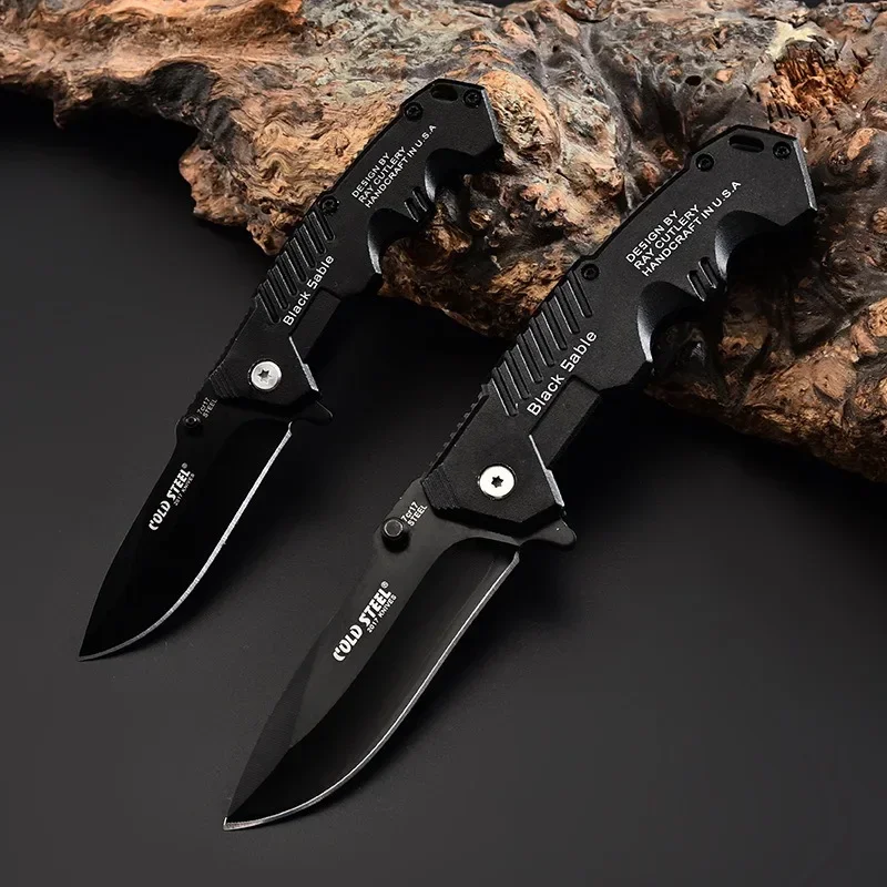 Portable Outdoor Folding Knife High Hardness Steel Multi-functional Self-defense and Survival Tool for Camping in The Wilderness