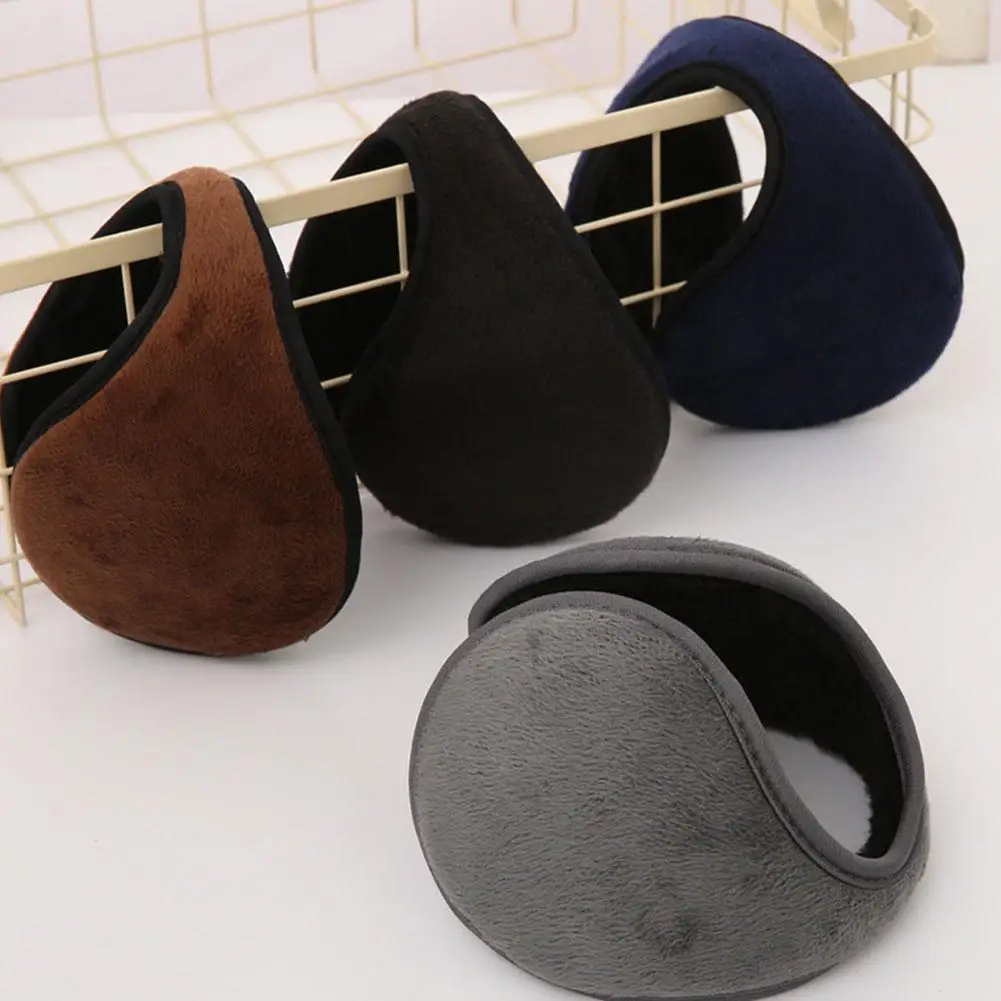 2 قطعة غطاء للأذنين دافئ للرجال الشتاء مع غطاء للأذنين سميك من القطيفة لحماية الأذن من البرد حقيبة أذن مريحة على الموضة