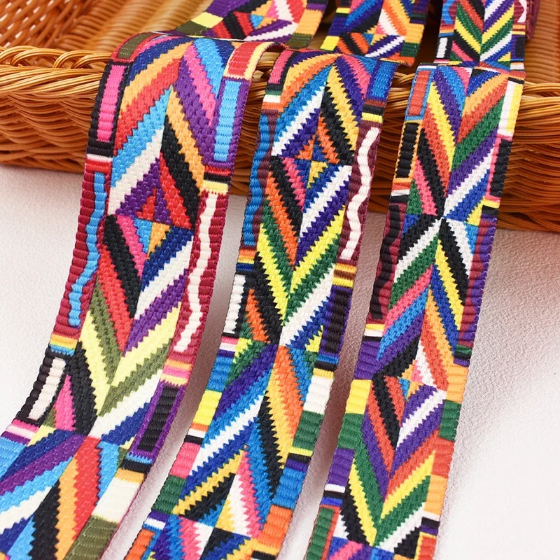 

2/5/8/10M 32/38/50mm Jacquard Nylon Webbing Tape Sewing Bag Strap Tarp Ribbon Braid for Decoration Trimming Belt Sling Accessory
