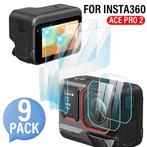 Bilashmart Tempered Glass Screen Protector Insta360 Ace Pro 2 Lens Protection Insta360 Ace Pro2 Camera Protective Film Accessories