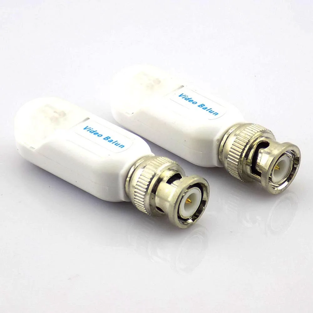 1 زوج الملتوية CCTV BNC فيديو Balun كابل الطاقة جهاز إرسال واستقبال الفيديو السلبي Cat5 مكافحة الرعد UTP Balun ل موصل الكاميرا G3