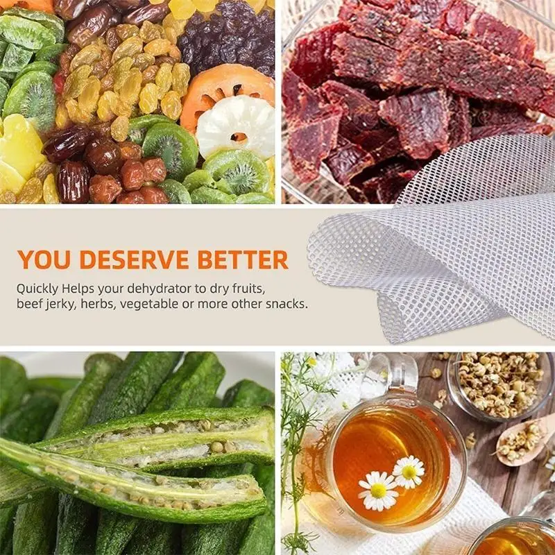 

8 шт. круглые силиконовые листы для дегидратора с антипригарным покрытием, сушилка для фруктов, коврик для дегидратора B95B