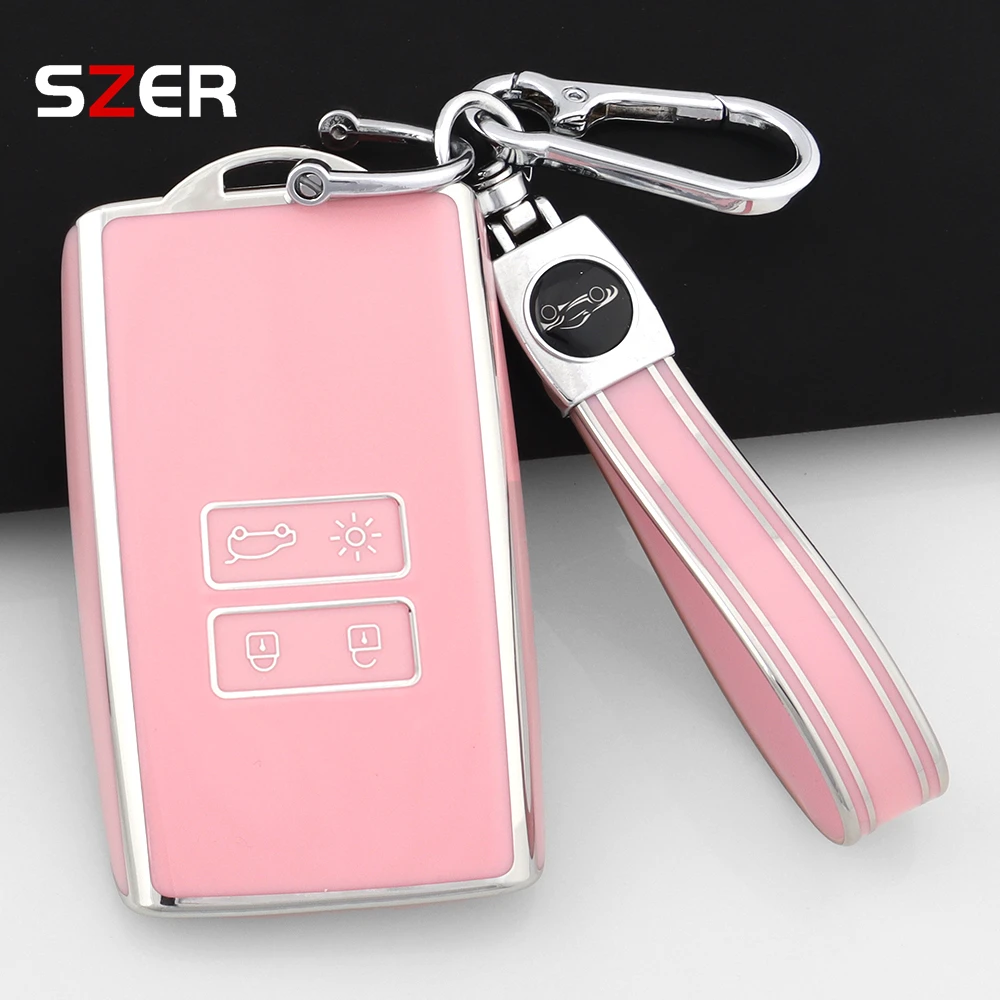 TPU Car Smart Key Case Cover Shell Fob For Renault Koleos Kadjar Clio Megane Captur Espace Kangoo Sandero Talisman Accessories
