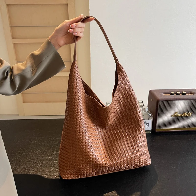 

Женская сумка ручной работы в стиле ретро, повседневная сумка-тоут под мышками, большая сумка Capaci, осенне-зимняя новая модная сумка, корейская сумка Sle op Bag