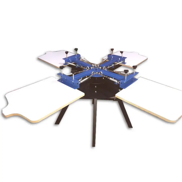 4 Color 4 Position Manual  Machine  Bag Machine Rotary Screen Printing Table Flat