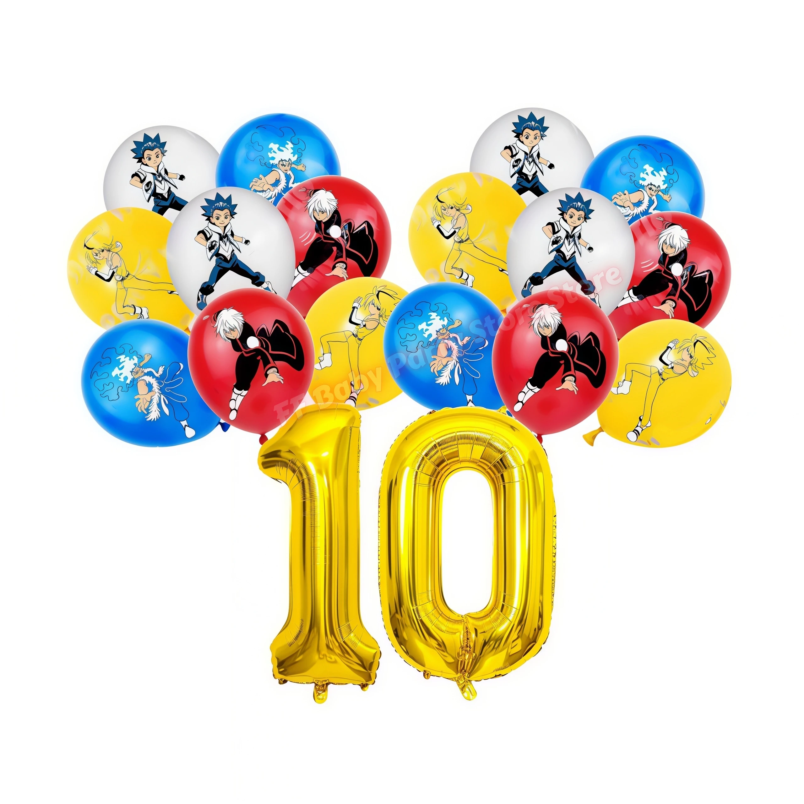 Beyblades Latex Balloons Happy Birthday Banner Flag Burst Theme Party Decorations Boys Favors Bakugan Baby Shower Supplies - view 5