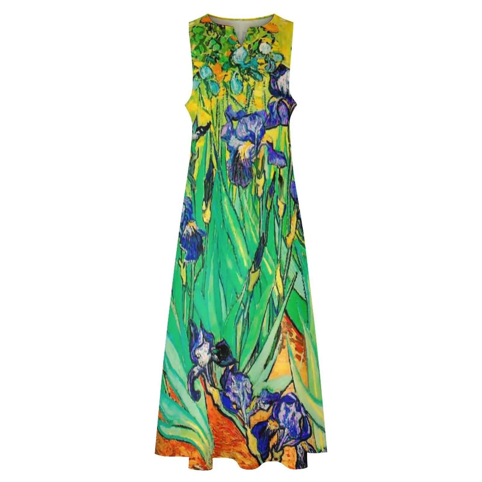 Imagem -03 - Van Gogh Vestido Primavera Íris st Remy Estética Bohemia Vestidos Longos Feminino Moda Maxi Vestido Presente de Aniversário