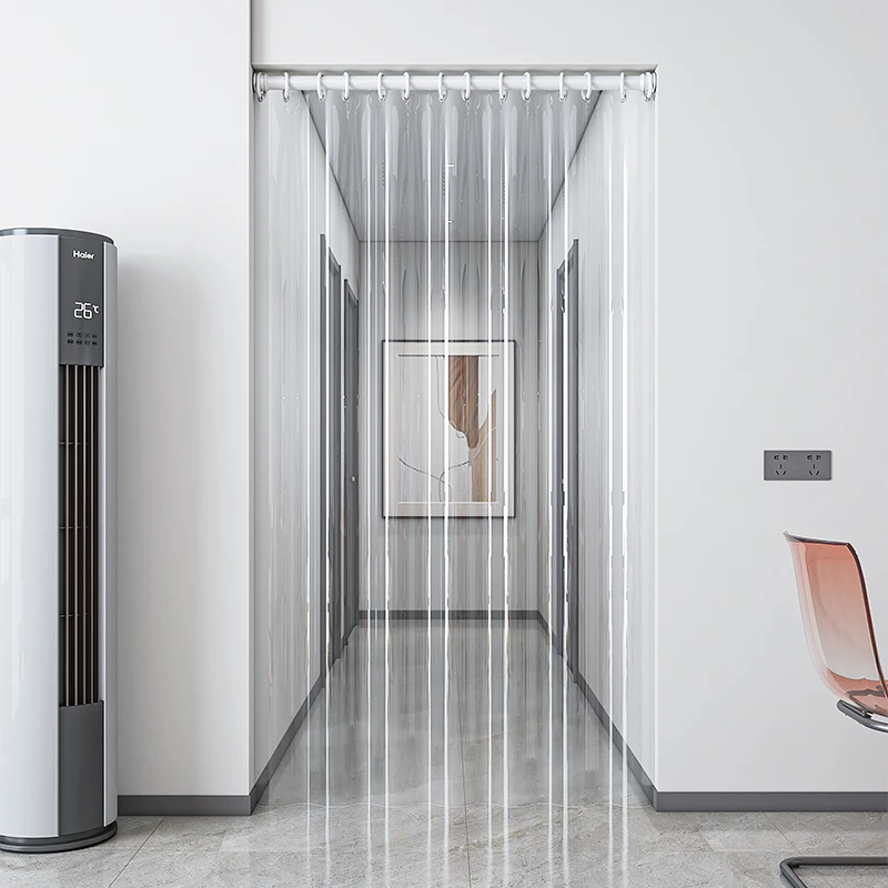 ‌Energy Saving AC Curtain - Transparent PVC Door Divider, Summer Cooling Barrier Keep Cool Air No Drill Needed‌