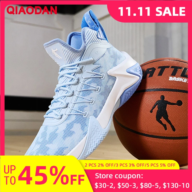 

QIAODAN Mesh Basketball Shoes Men's 2025 Summer Breathable Youth Actual Combat Wear-resistant Professional Sneakers XM25200105F