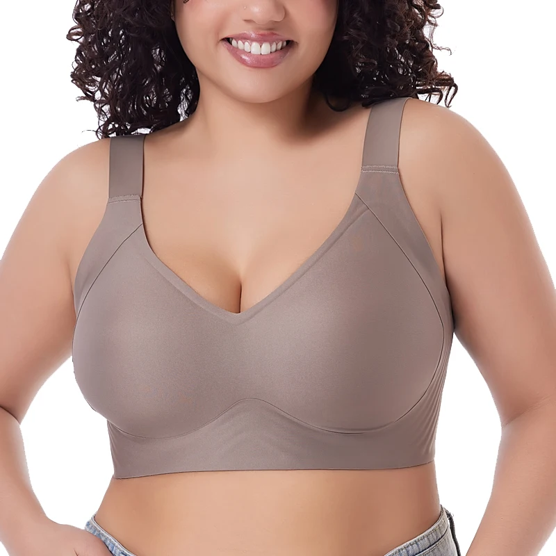 

Women Plius Size M-6XL Bra Without Steel Ring Gather Bra Yoga Sports Bra for Women Seamless Underwear