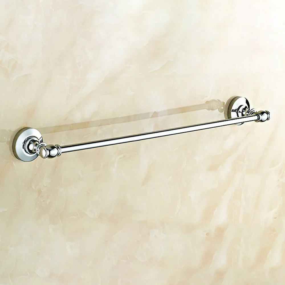 

Настенный держатель для полотенец из полированной хромированной латуни, одинарный, для ванной комнаты, аксессуар для ванной mba803