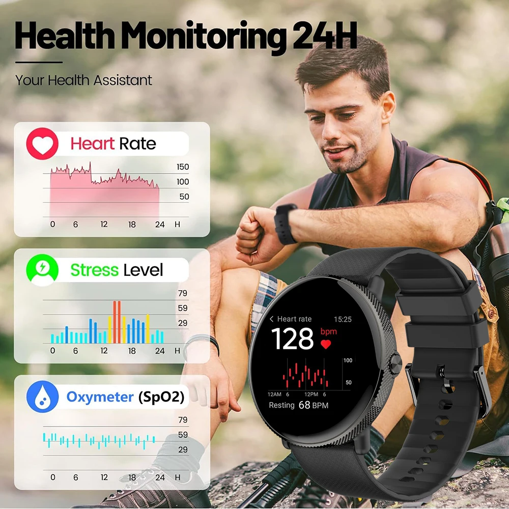 IUTECH S61 Smart Watch donna uomo AMOLED Touch Round Bluetooth Calling orologi elettronici impermeabile Sport Smartwatch uomo donna