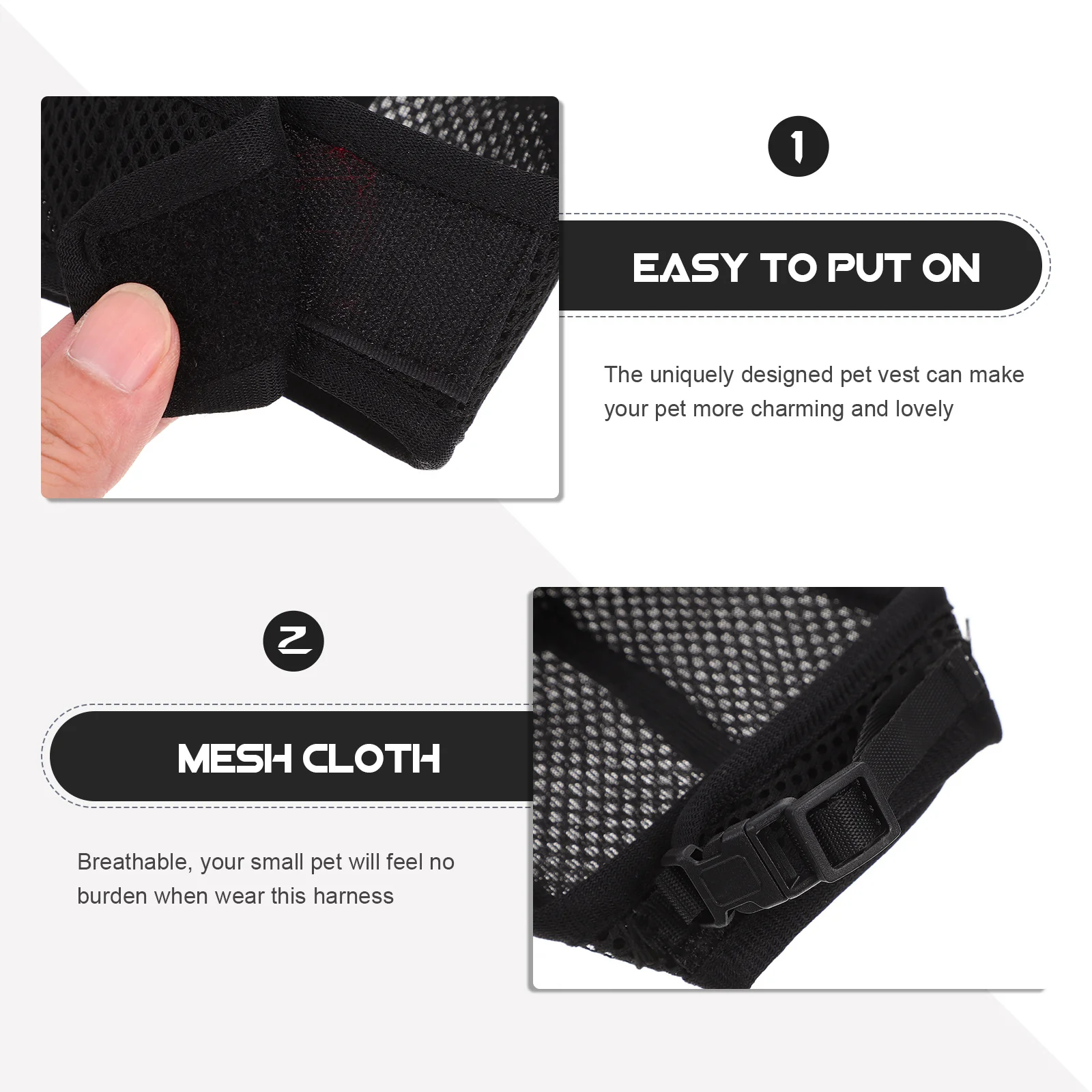 

1Set Pet Traction Rope Breathable Bunny Harness Leash Set Rabbit Vest Lightweight Comfortable for Outdoor Walking Small Pets