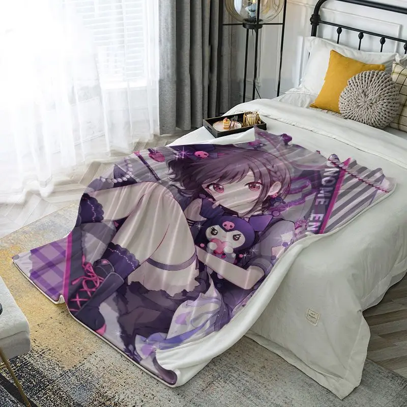 Project SEKAI Anime Cartoon Plush Blanket Soft Winter Nap Throw Cover For Dorm Bedroom Living Room Household Daily Use Blanket view 5