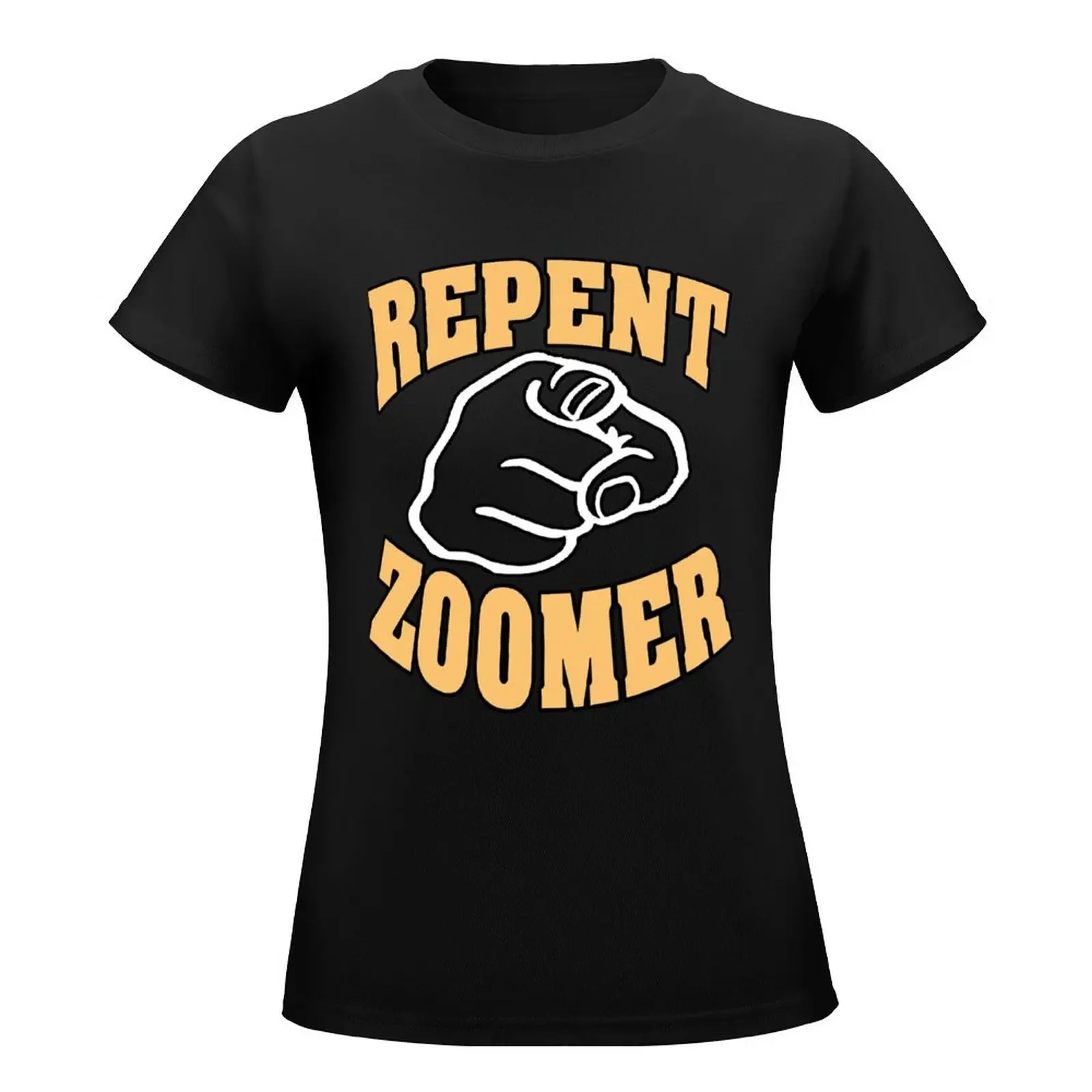 Repent Zoomer T-Shirt summer tops funny Female clothing Aesthetic clothing graphic t-shirts for Women