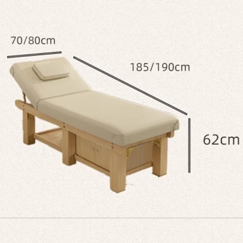 Nordic Multifunctional Massage Tables Solid Wood Adjustable Beauty Salon Massage Tables Foot Bath Furniture Cama De Masaje 5