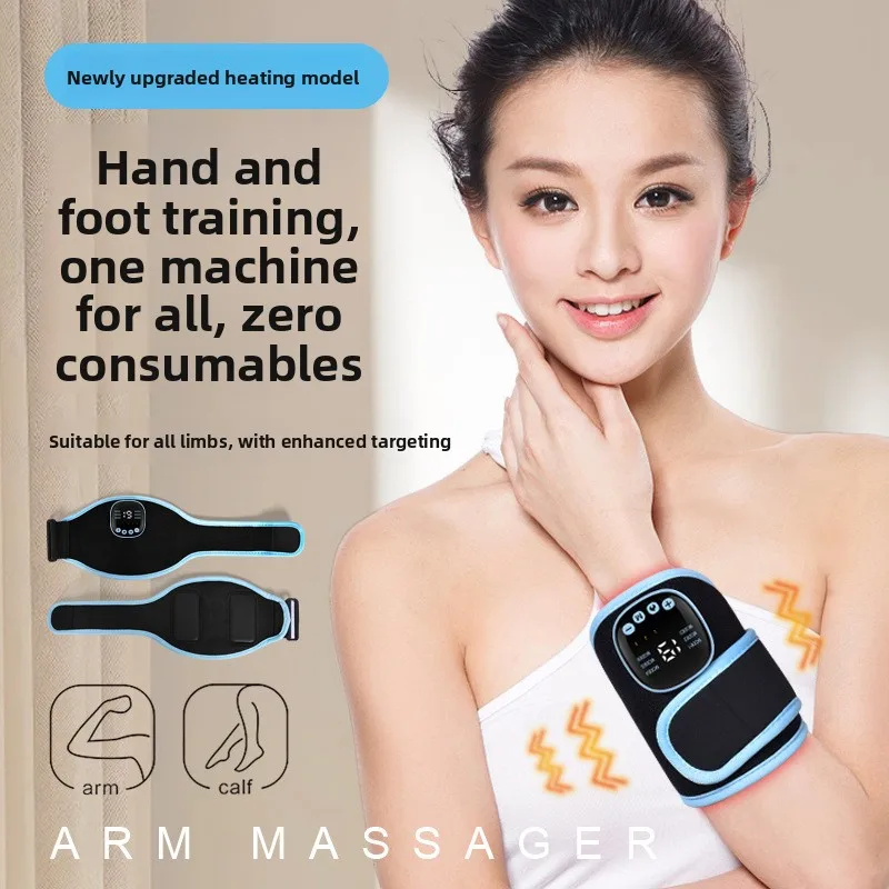 

Portable EMS Heat Wrist Massager Electric Pulse Massage Sticker Hand Foot Joint Home Training Instrument