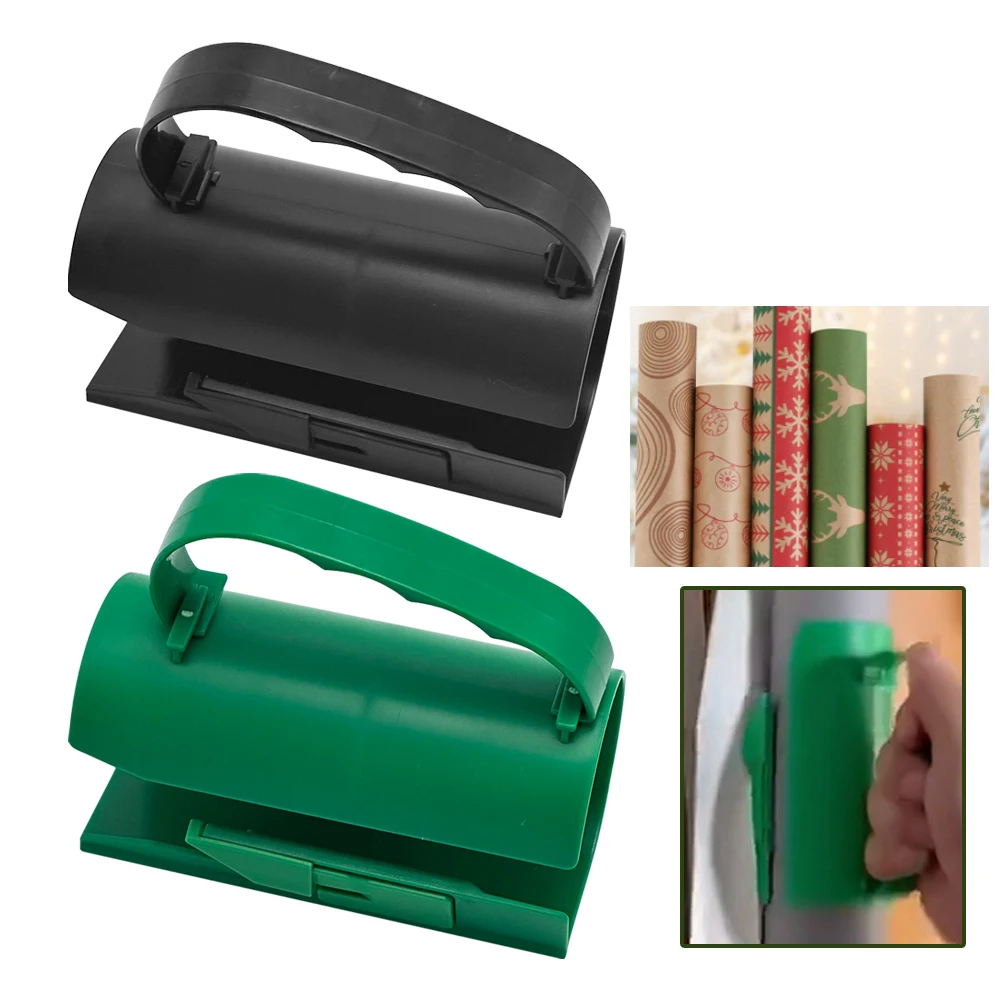 

Wrapping Paper Cutter With Handle Christmas Gift Paper Roll Cutter Manual Sliding Paper Craft Knife Roll Sliding Line Trimmers