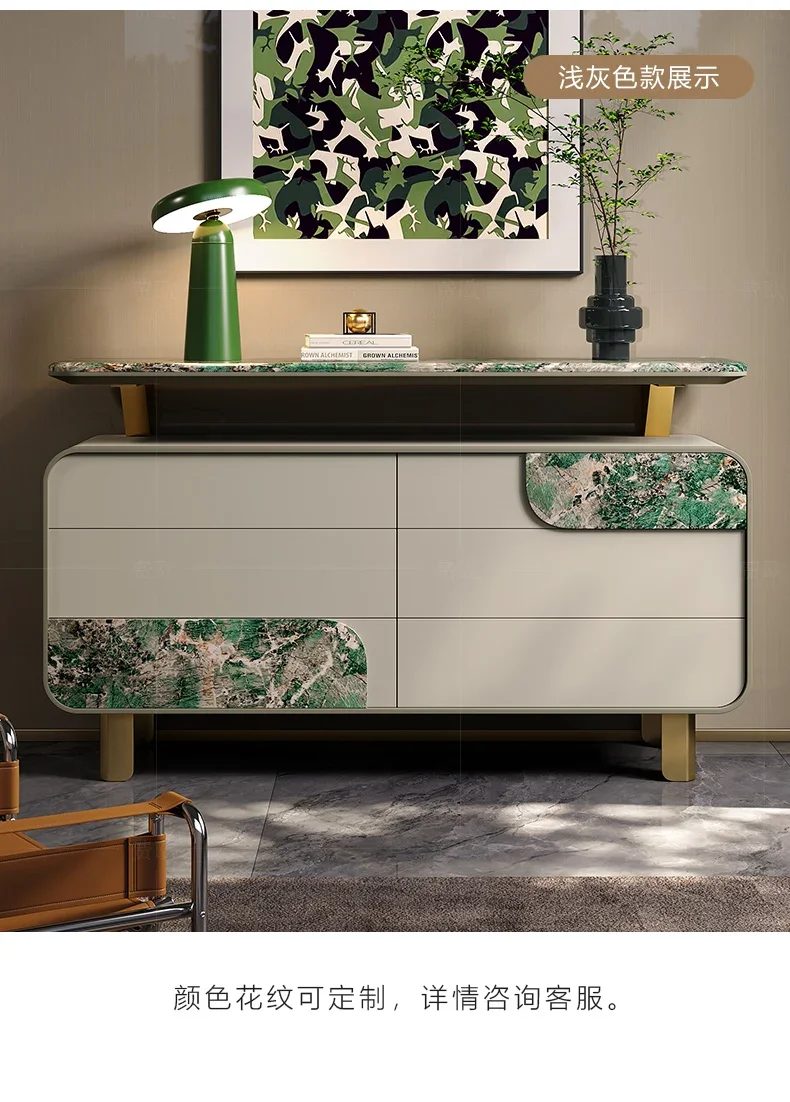 

yj15 Light luxury dining side cabinet Italian fashion living room bedroom TV cabinet storage storage senior entrance chest cabin