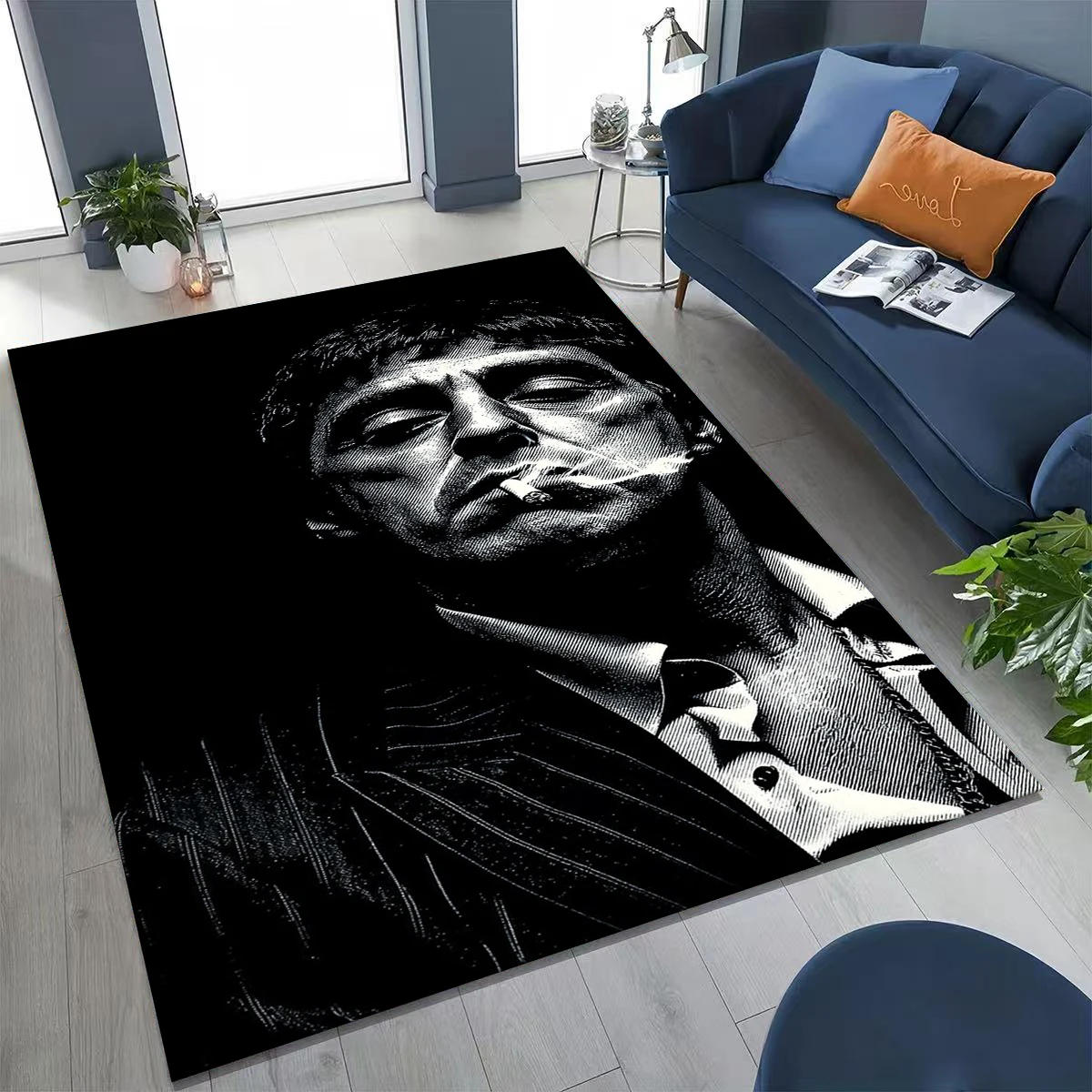 

Classic Scarface Tony Montana Movie Art Carpet Rug for Bedroom Living Room Sofa Home Doormat Decor,Large Kids Non-slip Floor Mat