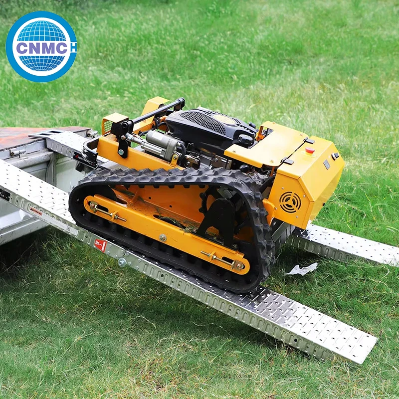 Robot Lawn Mower Tracked RC Lawn Mower Petrol Brush Cutter All-terrain Safety Auto-Stop Blade Customized CE EPA Certified