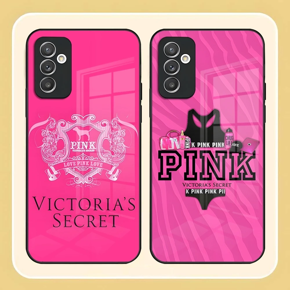 Luxury V-Victorias S-Secret VS Pinks Phone Case For Samsung S26 S24 Ultra S23 S22 S21 Fe S25A17 A54 A37 A57 A53 A16 Glass Cover