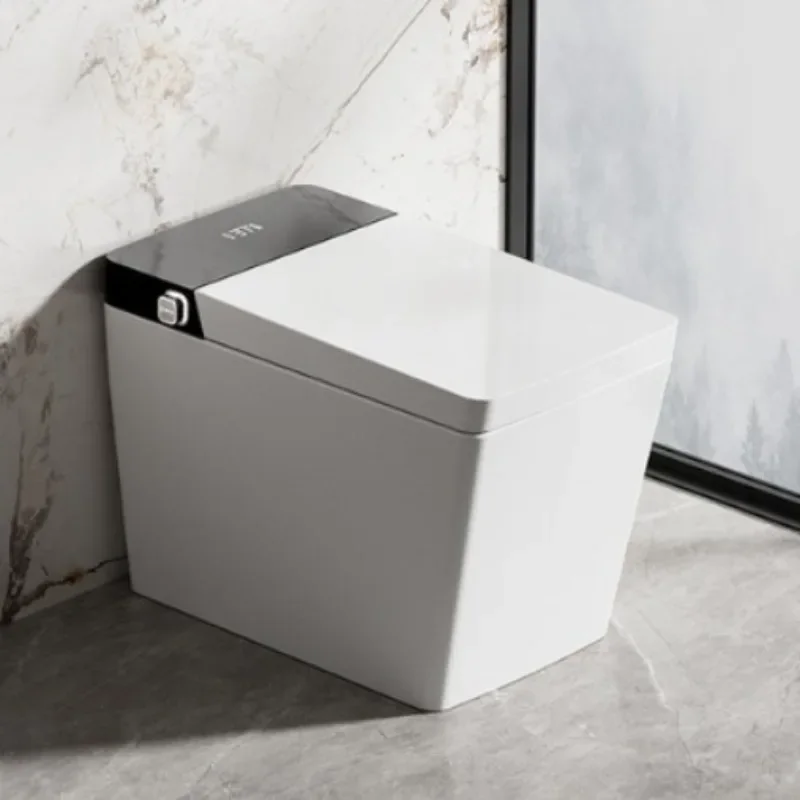 

Black square household toilet