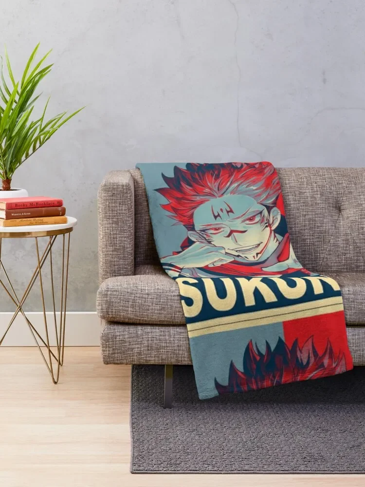 Sukuna - Poster Throw Blanket Decorative Sofas Fashion Sofas for babies Blankets