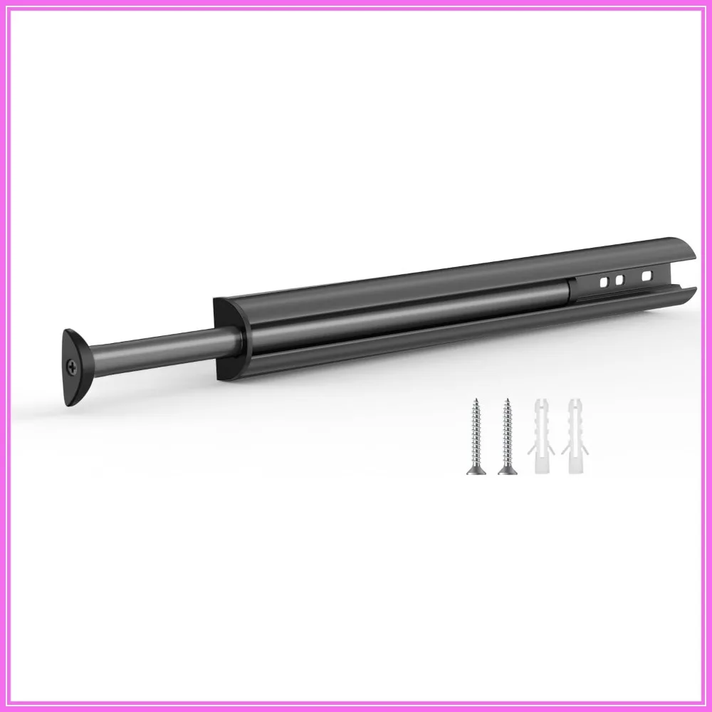

14-Inch Pull Out Closet Rod, Heavy Duty Retractable Clothes Hanging Rack for Closet Organization, Gunmetal Gray