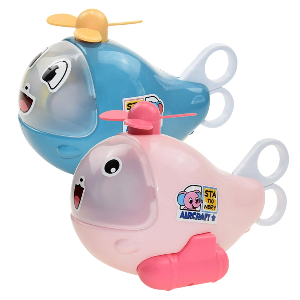 

Multifunctional Stationery Portable Pencil Box Pencil Writing Aircraft Toy Supplies Safe Round Design