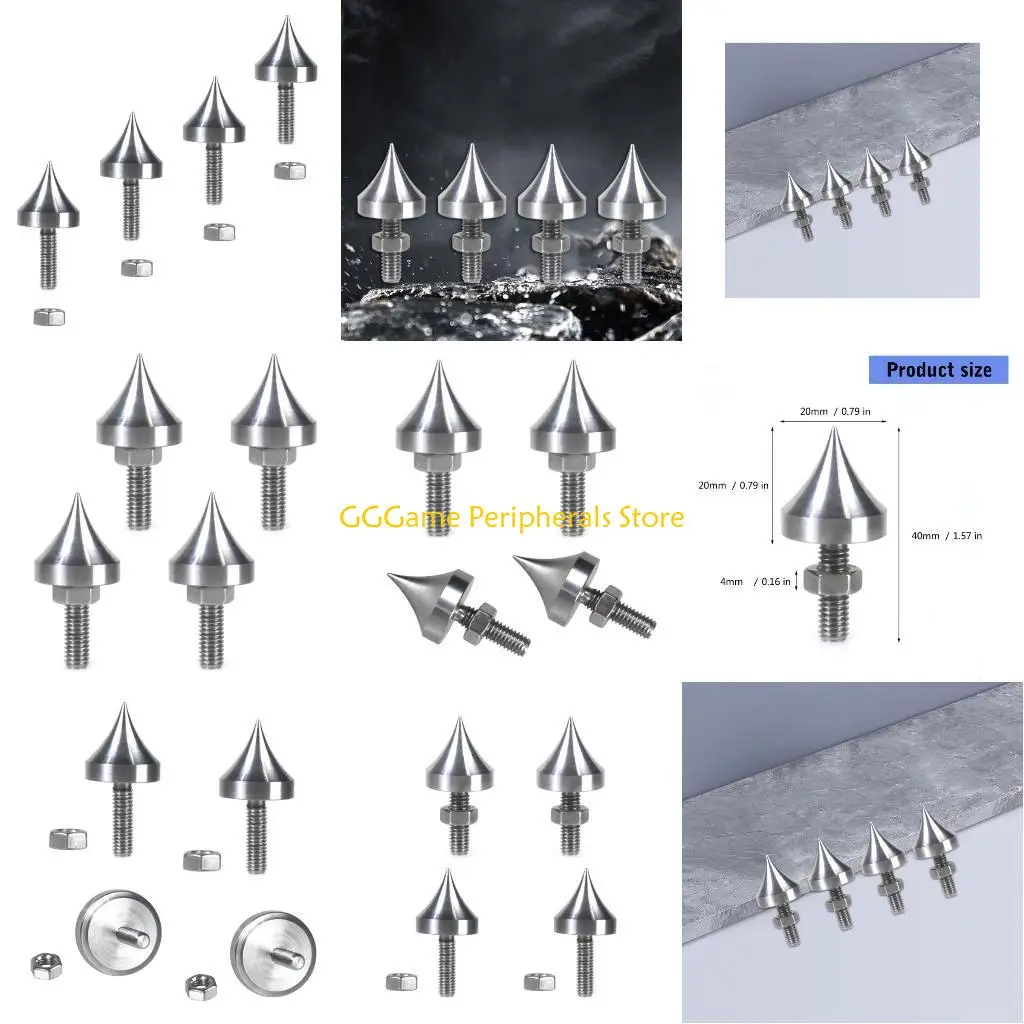 

U55B 4PCS Stainless Steel HiFi Speaker Spikes Isolation Pucks for Shock Absorption