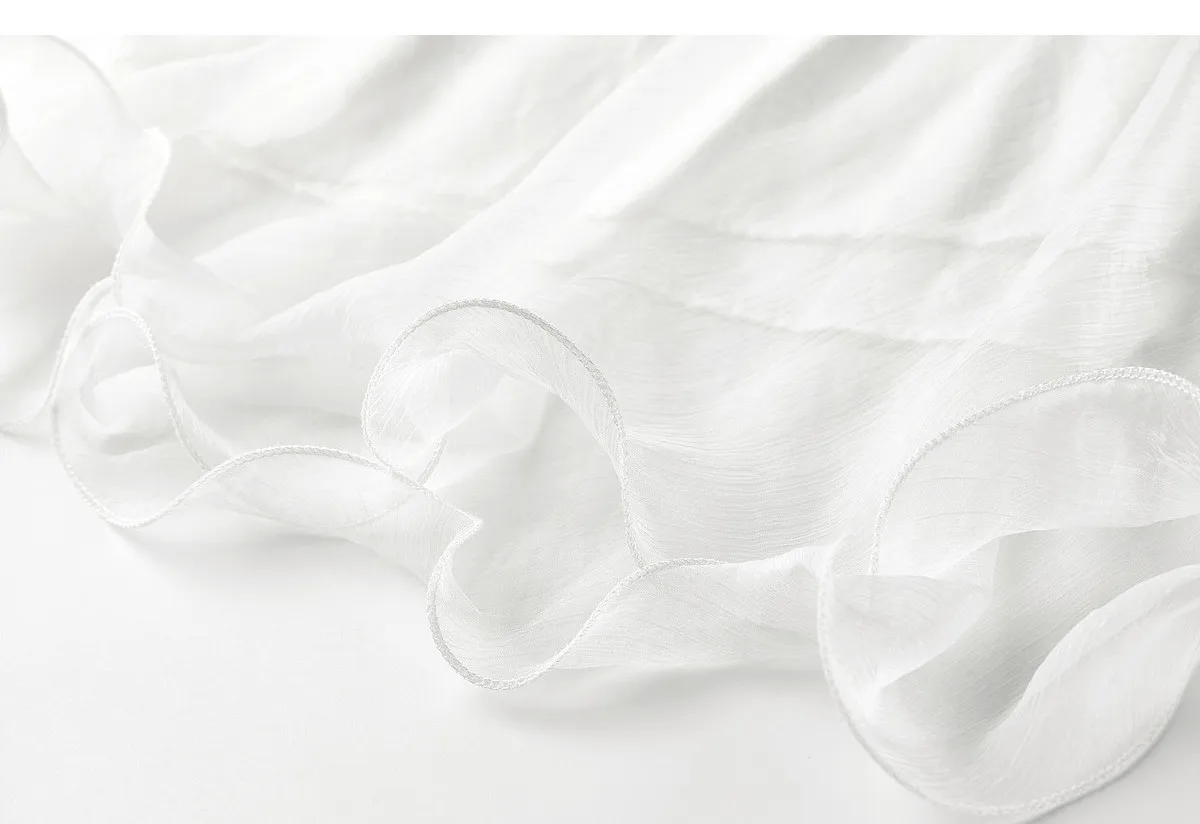 SENTUBILA Eleganter Hochgeschnittener Schimmernder Chiffon A-Linien-Rock 2026 Sommer Weißer Netzrock mit Elastischem Bund Damen-Unterteil W62QG7415 – Detail 36
