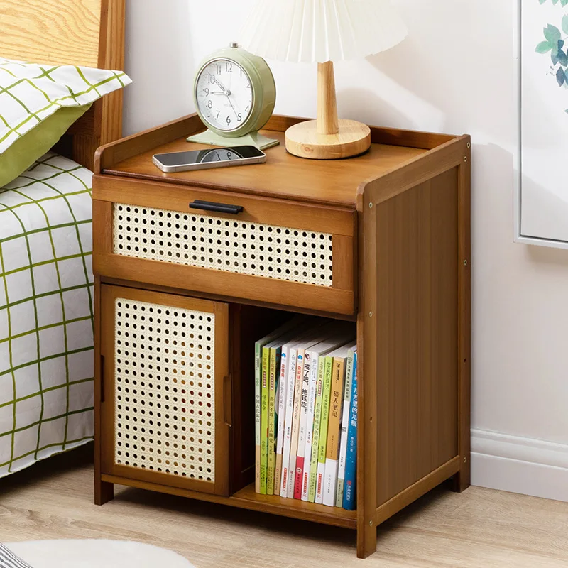 

Contemporary Nightstand for Bedroom with Drawer Storage for Living Room Snack Storage Cabinet