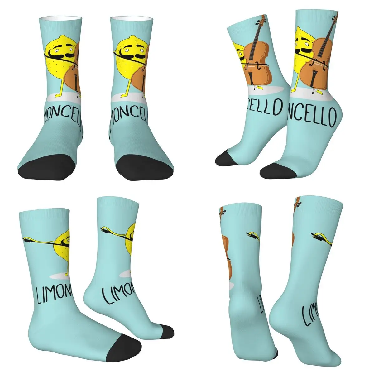 

Носки Lemon Cello Make Limoncello, впитывающие пот чулки в стиле Харадзюку, всесезонные длинные носки, аксессуары для мужчин и женщин
