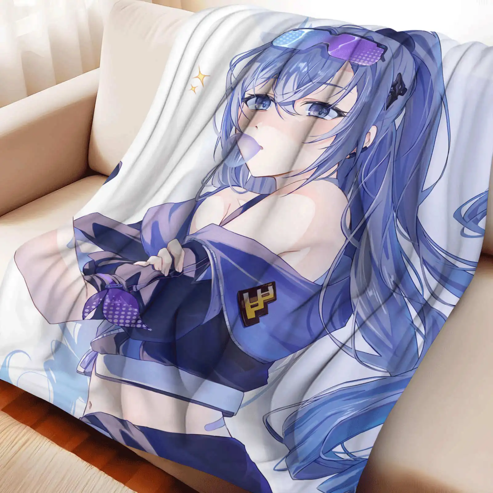 

Фланелевое одеяло Honkai Star Rail Silver Fox для дивана, кровати, легкое одеяло с японским мультяшным рисунком для гостиной, для дневного сна