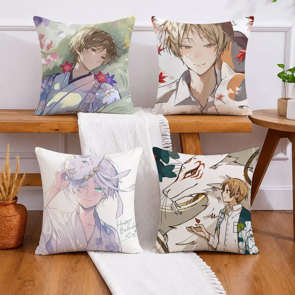 N-Natsume's B-Book of F-Friends Pillow Case Cushion Cover Throw Pillow Case For Car Sofa